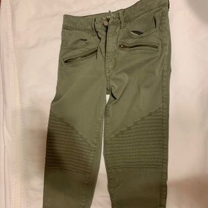 Washed out military green pants